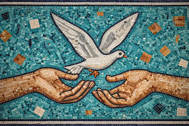 Hands realsing a white dove, representing the practice of conscious belief and visualisation in the Law of Attraction