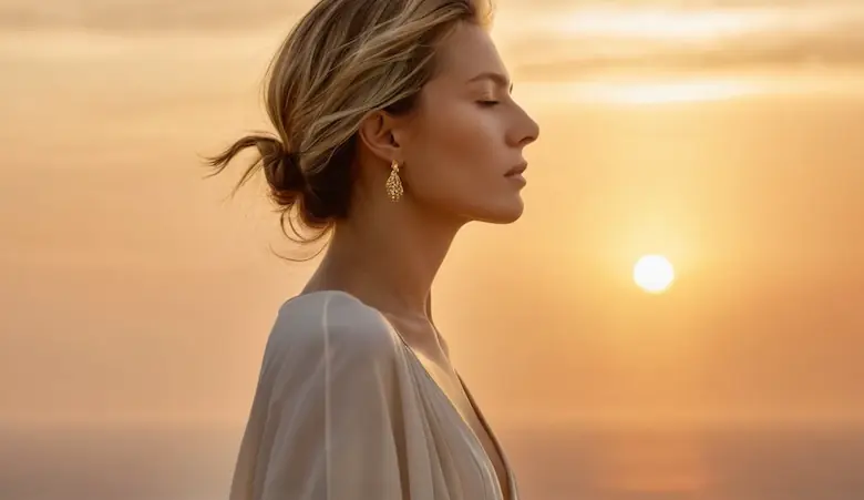 A person practising conscious positive thinking as an introduction to using the Law of Attraction